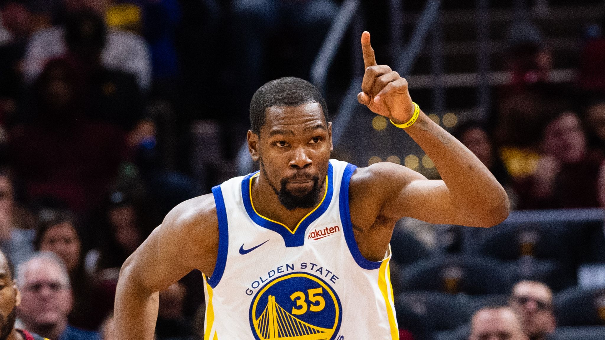 Kevin Durant Honored By Warriors Warmup Shirts