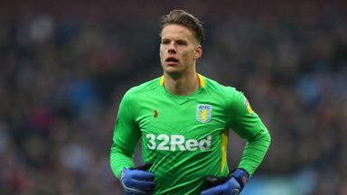 Image of Aston Villa goalkeeper Orjan Nyland has ruptured his Achilles