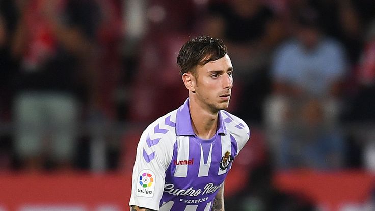 Fernando Calero during the La Liga match between Girona FC and Real Valladolid CF at Montilivi Stadium on August 17, 2018 in Girona, Spain.
