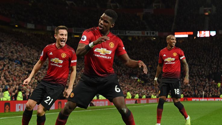 Paul Pogba celebrates his goal with a dance routine