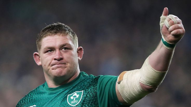 Ireland's Tadhg Furlong after the Autumn International match at the Aviva Stadium, Dublin. PRESS ASSOCIATION Photo. Picture date: Saturday November 17, 2018. See PA story RUGBYU Ireland. Photo credit should read: Niall Carson/PA Wire. RESTRICTIONS APPLY: Editorial use only. No commercial or promotional use without prior consent from IRFU. No alterations or doctoring.