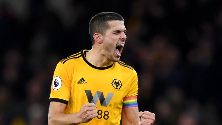 Conor Coady during the Premier League match between Wolverhampton Wanderers and Chelsea FC at Molineux on December 5, 2018 in Wolverhampton, United Kingdom.