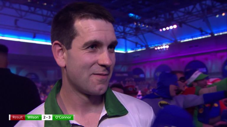 William O'Connor says it was a great game to play in as he beat James Wilson in a second round thriller at Ally Pally. 