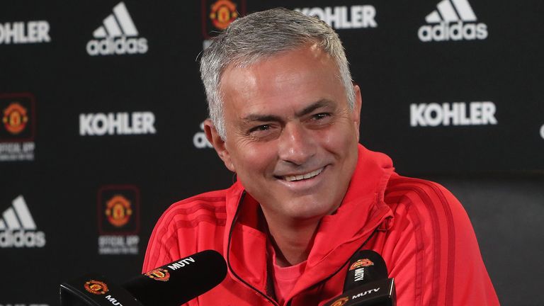 Manager Jose Mourinho of Manchester United speaks during a press conference at Aon Training Complex on November 2, 2018 in Manchester, England.
