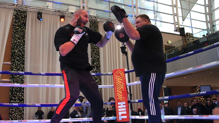 Tom Little trains during the Media work out at East Wintergarden on December 19, 2018 in London, England. (Photo by James Chance/Getty Images)