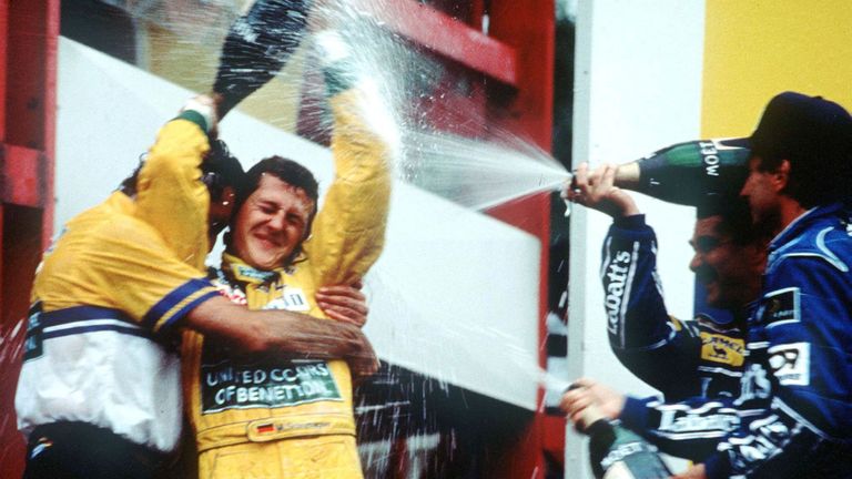 The breakthrough win a year on from his Spa debut. In on-off rain, the 23-year-old Schumacher combined canniness, calm and a little good fortune to change tyres at the right time in a race that could have been team-mate Martin Brundle's.