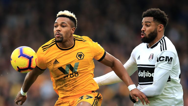 Adama Traore is challenged by Cyrus Christie
