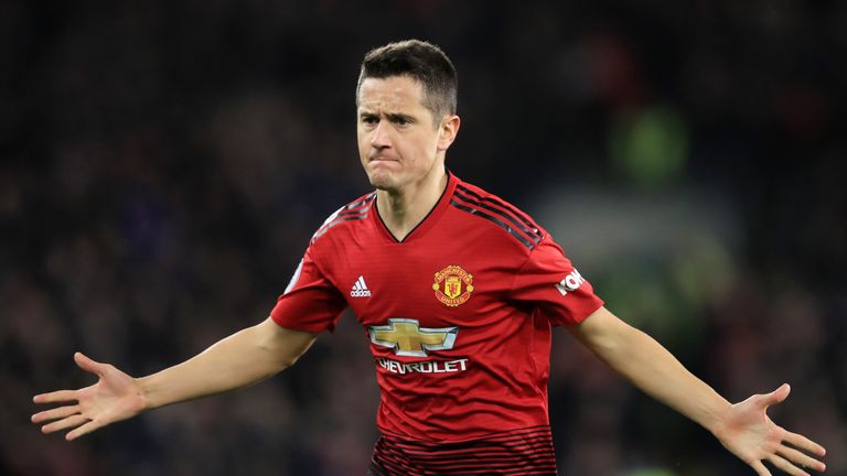 Ander Herrera celebrates his goal