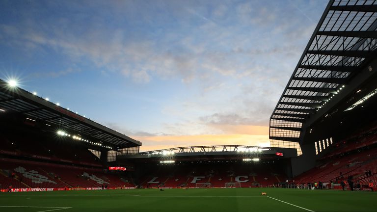 A view of Anfield before Liverpool v Arsenal