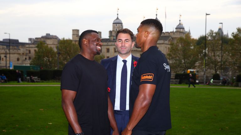  during the Anthony Joshua and Dillian Whyte Press Conference at Trinity House on November 3, 2015 in London, England.