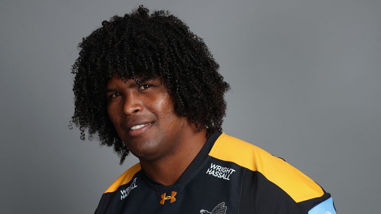 Ashley Johnson of Wasps poses for a portrait during the Wasps squad photo call for the 2018-19 Gallagher Premiership Rugby season held at the Ricoh Arena on August 14, 2018 in Coventry, England.