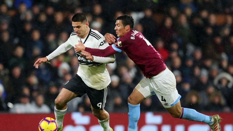  during the Premier League match between Fulham FC and West Ham United at Craven Cottage on December 15, 2018 in London, United Kingdom.