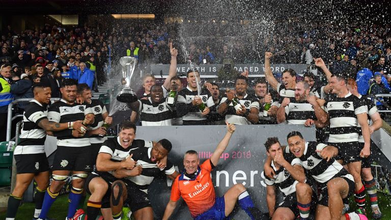The Barbarians earned a memorable victory over Argentina at Twickenham after a last-gasp Elton Jantjies drop goal