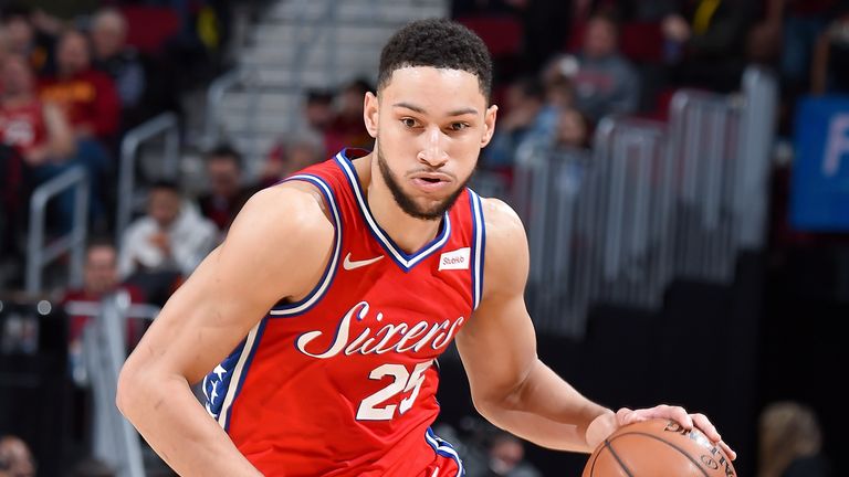 Ben Simmons #25 of the Philadelphia 76ers drives to the basket against the Cleveland Cavaliers on December 16, 2018 at Quicken Loans Arena in Cleveland, Ohio