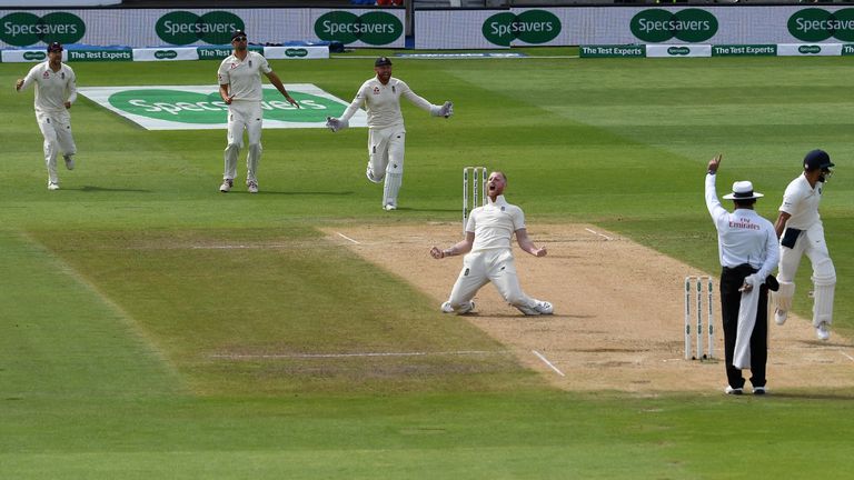 Ben Stokes during day four of the Specsavers 1st Test match between England and India at Edgbaston on August 4, 2018 in Birmingham, England.