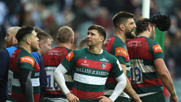 Leicester Tigers after their defeat to Racing 92