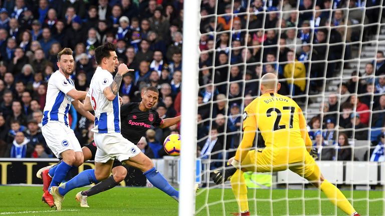 David Button denies Richarlison with a comfortable save on his Premier League debut