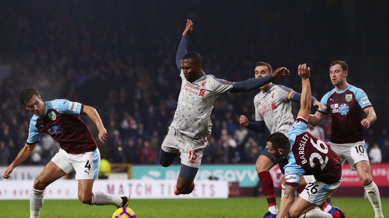 Daniel Sturridge is tackled by Phil Bardsley