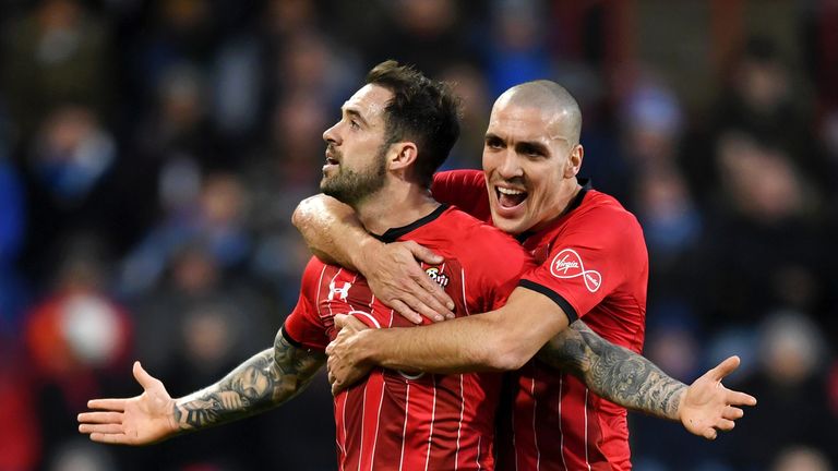 Danny Ings celebrates scoring Southampton's second goal