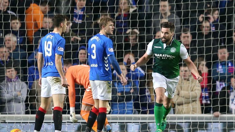 Darren McGregor scored Hibs' late equaliser at Ibrox