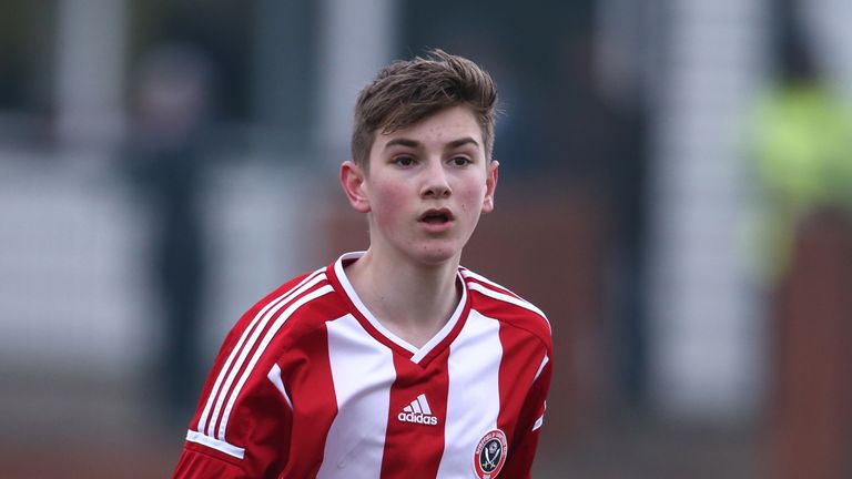 Brooks in action for Sheffield United's U18s (Credit: Sheffield United FC).