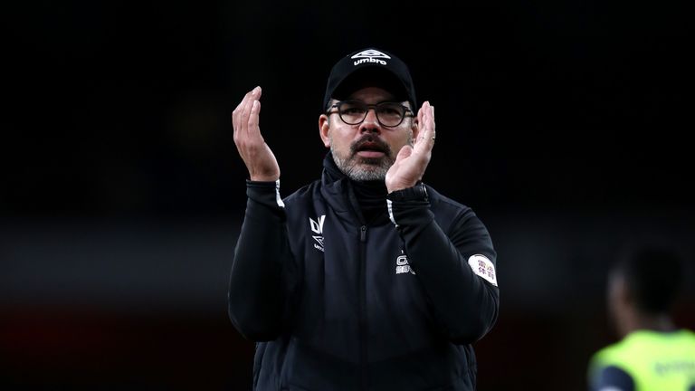 David Wagner during the Premier League match between Arsenal FC and Huddersfield Town at Emirates Stadium on December 8, 2018 in London, United Kingdom.