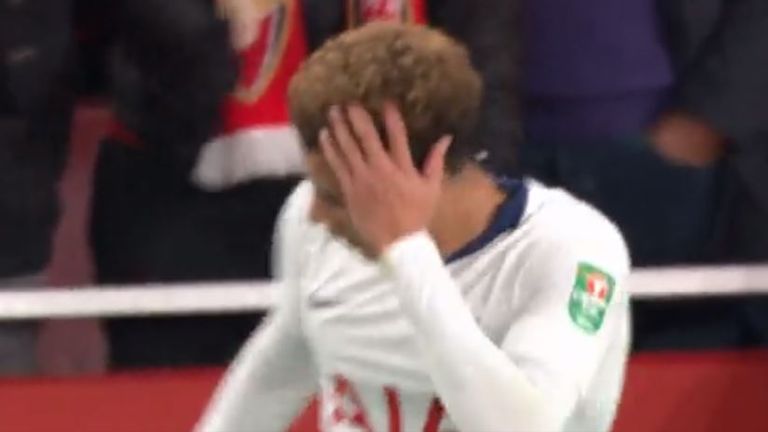 Dele Alli hit by bottle at Emirates