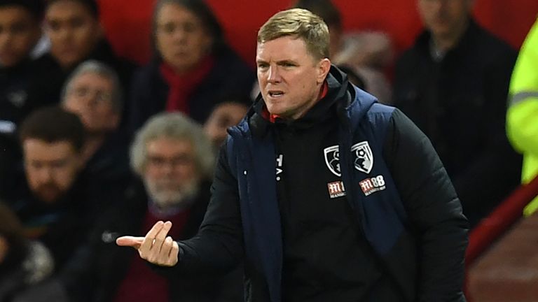 Eddie Howe reflected on a 'tough' afternoon at Old Trafford