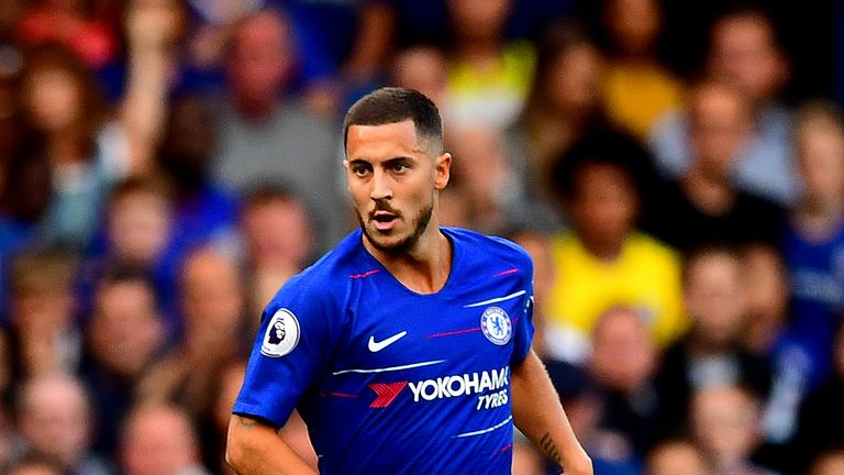 File photo dated 18-08-2018 of Chelsea's Eden Hazard PRESS ASSOCIATION Photo. Issue date: Wednesday November 28, 2018. Eden Hazard is out of Chelsea's clash with PAOK as the Blues seek to confirm top spot in Europa League Group L. See PA story SOCCER Chelsea Team. Photo credit should read Victoria Jones/PA Wire.                                                                                                                                                                              