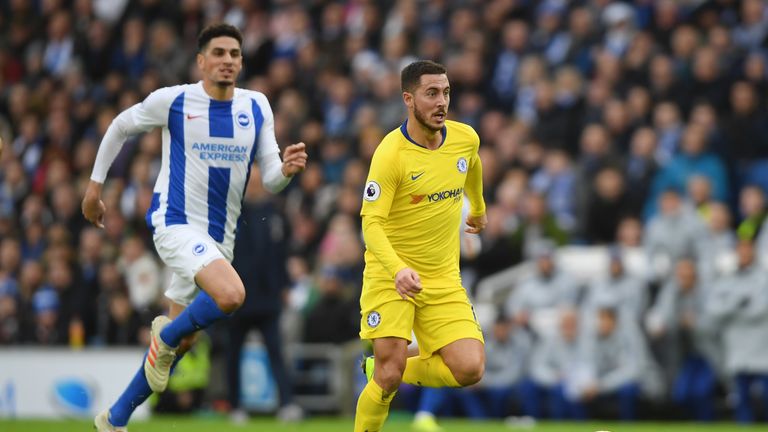 Eden Hazard masterminded Chelsea' 2-1 win over Brighton on Sunday