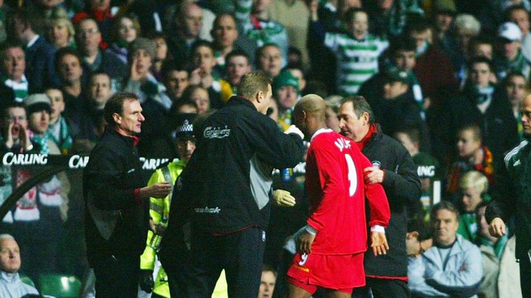 Diouf spat at Celtic fans during a UEFA Cup tie