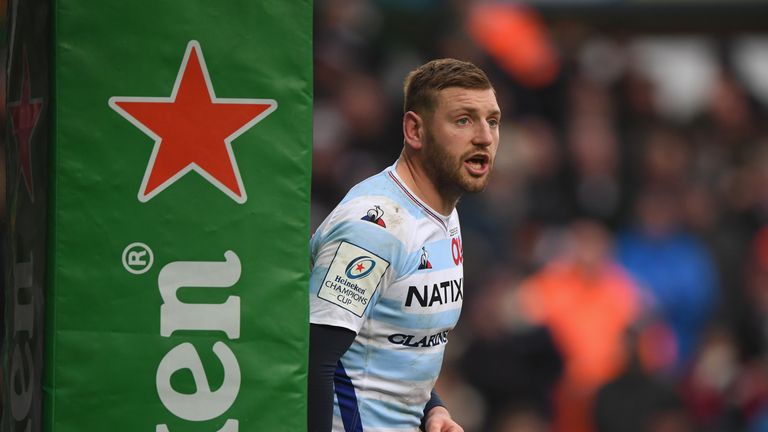 Racing fly half Finn Russell looks on during the Champions Cup match between Leicester Tigers and Racing 92 at Welford Road Stadium on December 16, 2018 in Leicester, United Kingdom