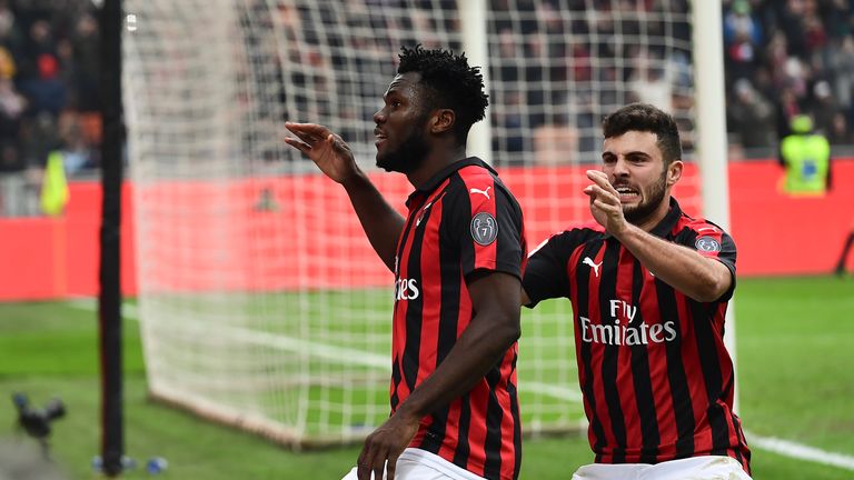 Franck Kessie's penalty put Milan fourth