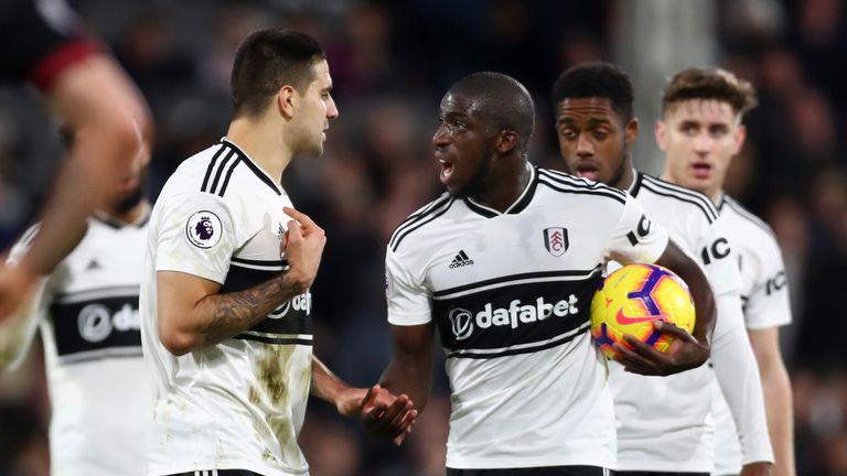  during the Premier League match between Fulham FC and Huddersfield Town at Craven Cottage on December 29, 2018 in London, United Kingdom.