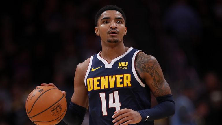 Gary Harris of the Denver Nuggets at Pepsi Center on November 15, 2018 in Denver, Colorado.