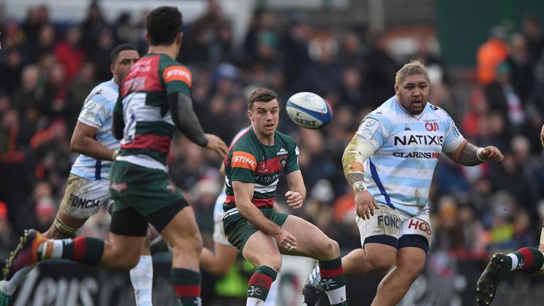  Tigers fly half George Ford in action during the Champions Cup match between Leicester Tigers and Racing 92 at Welford Road Stadium on December 16, 2018 in Leicester, United Kingdom
