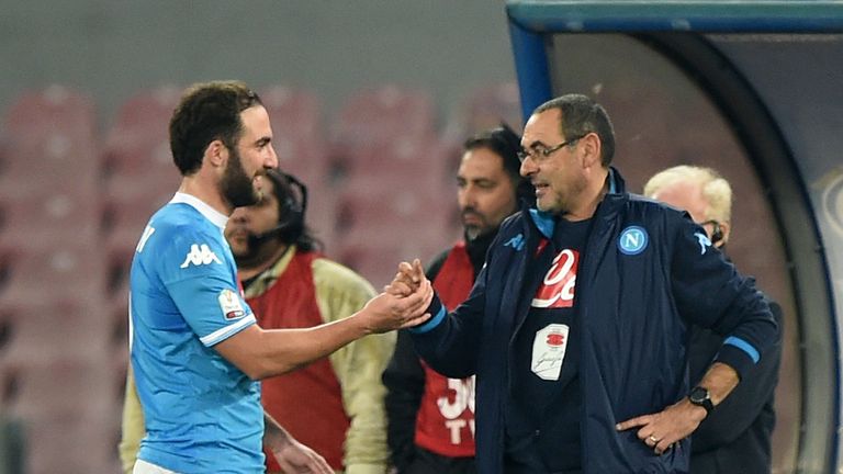 Maurizio Sarri worked with Gonzalo Higuain at Napoli