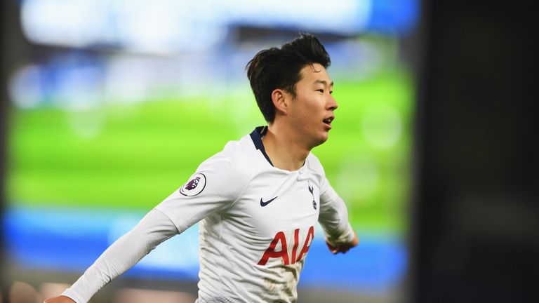 Heung-Min Son put Tottenham 5-2 up with his second goal of the game