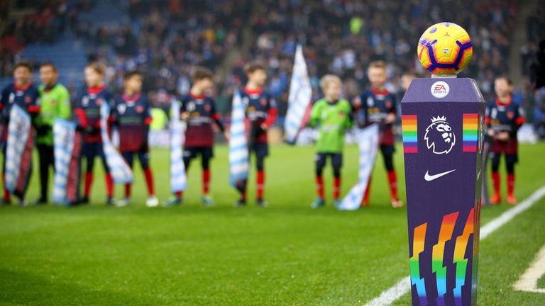 A view of the match ball on a plinth before the Premier League match at the John Smith's Stadium, Huddersfield. PRESS ASSOCIATION Photo. Picture date: Saturday December 1, 2018. See PA story SOCCER Huddersfield. Photo credit should read: Dave Thompson/PA Wire. RESTRICTIONS: EDITORIAL USE ONLY No use with unauthorised audio, video, data, fixture lists, club/league logos or "live" services. Online in-match use limited to 120 images, no video emulation. No use in betting, games or single club/league/player publications.