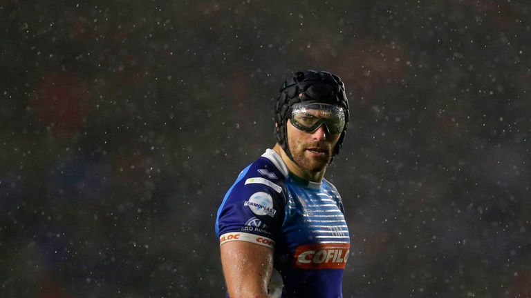 Ian McKinley of Benetton during the European Challenge Cup match between Harlequins and Benetton Rugby at Twickenham Stoop on December 15, 2018 in London, United Kingdom.