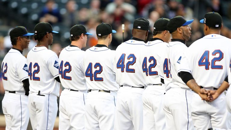 Why are MLB players wearing No. 42 jerseys today?