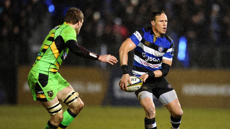  during the Anglo-Welsh Cup Semi Final match between Bath and Northampton Saints at Recreation Ground on March 9, 2018 in Bath, England.