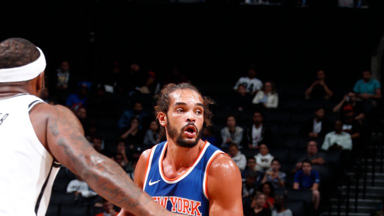 Joakim Noah in action for the New York Knicks in 2017
