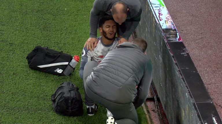 Joe Gomez injured against Burnley