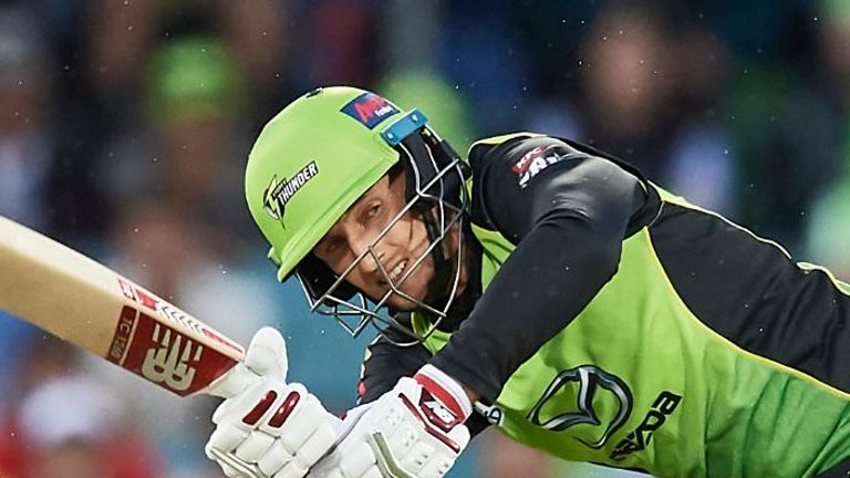 Joe Root in action for Sydney Thunder in the Big Bash League