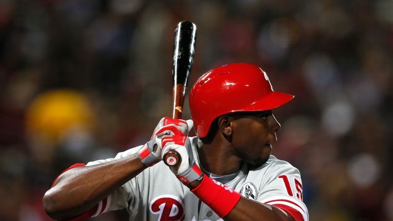 John Mayberry Junior during Opening Day at Turner Field on April 1, 2013 in Atlanta, Georgia.