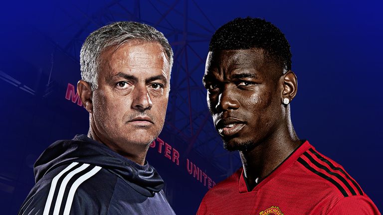Jose Mourinho and Paul Pogba find themselves at odds at Manchester United