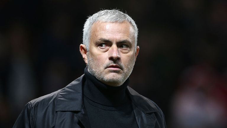 Jose Mourinho during the Premier League match between Manchester United and Arsenal FC at Old Trafford on December 5, 2018 in Manchester, United Kingdom.