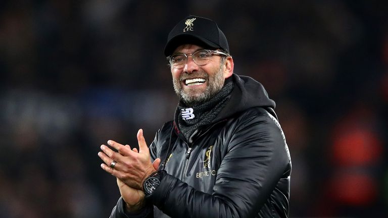 Jurgen Klopp during the UEFA Champions League Group C match between Liverpool and SSC Napoli at Anfield on December 11, 2018 in Liverpool, United Kingdom.
