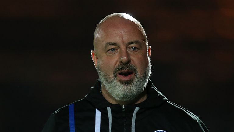 Keith Hill during the Sky Bet League One match between Rochdale and Northampton Town at Spotland Stadium on October 17, 2017 in Rochdale, England.